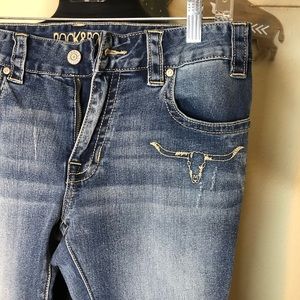 Western chain stitch skinny jeans